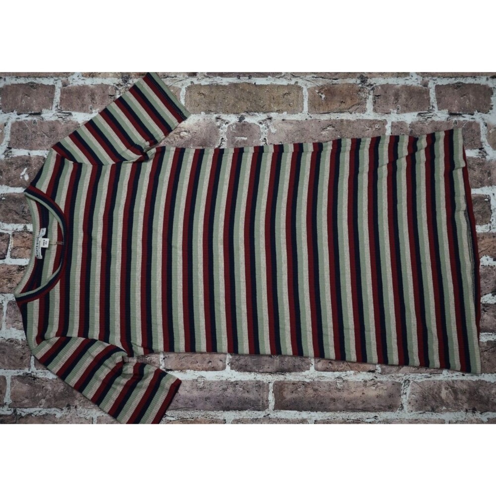 Stateside Made in USA T Shirt Dress Womens Medium M Striped Cotton Knit Casual